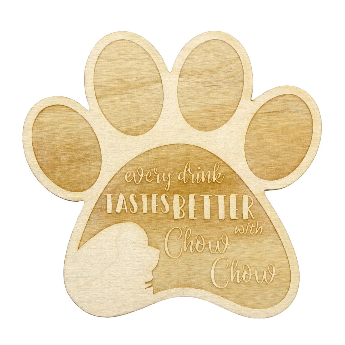 Chow Chow 4 podkładki pod kubek z grawerem