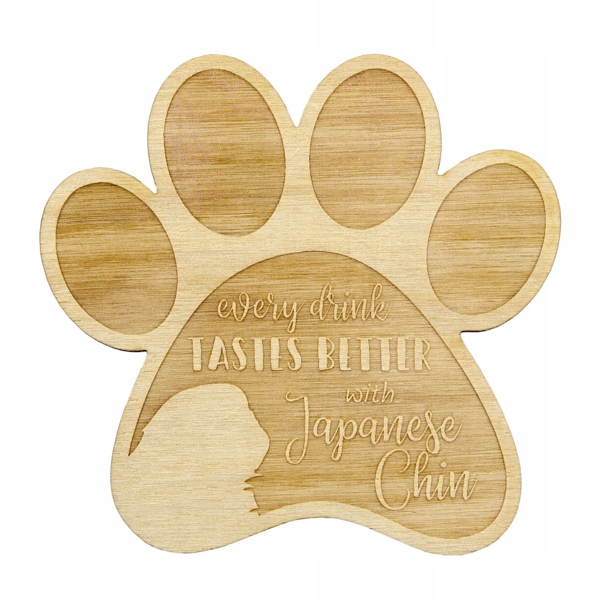 Chin japoński 4 podkładki pod kubek z grawerem