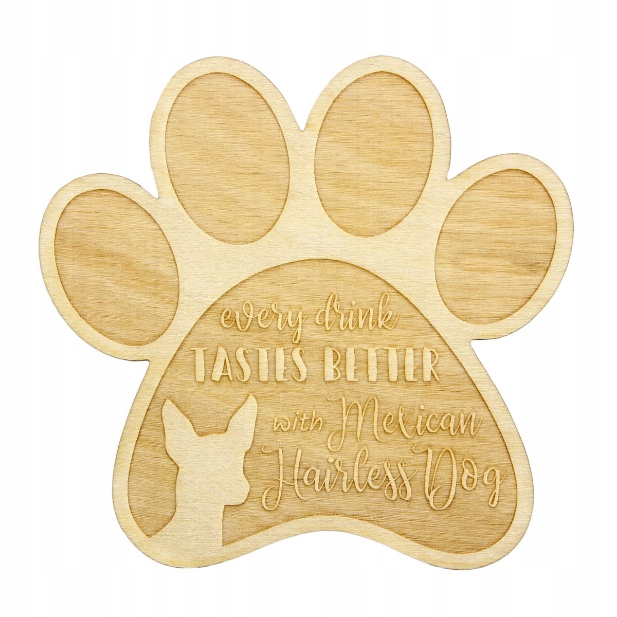 Nagi pies meksykański 4 podkładki pod kubek