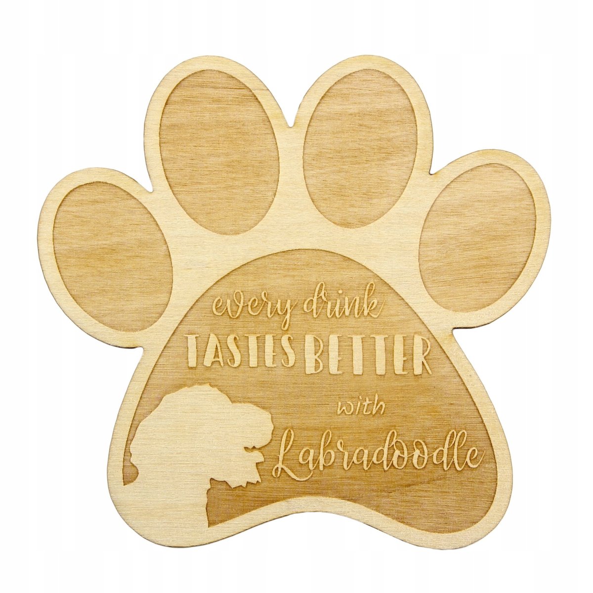 Labradoodle 4 podkładki pod kubek z grawerem