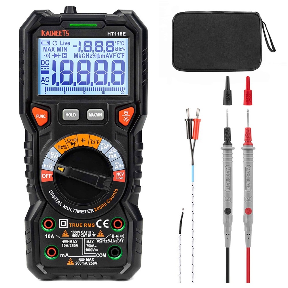 KAIWEETS HT118E Digital AC/DC Multimeter, TRMS 20000 Counts