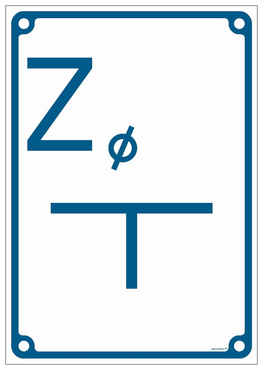 JB002 Tablica orientacyjna dla zasuwy - 14 X 20 CM, PN - PŁYTA 1MM LIBRES POLSKA SP