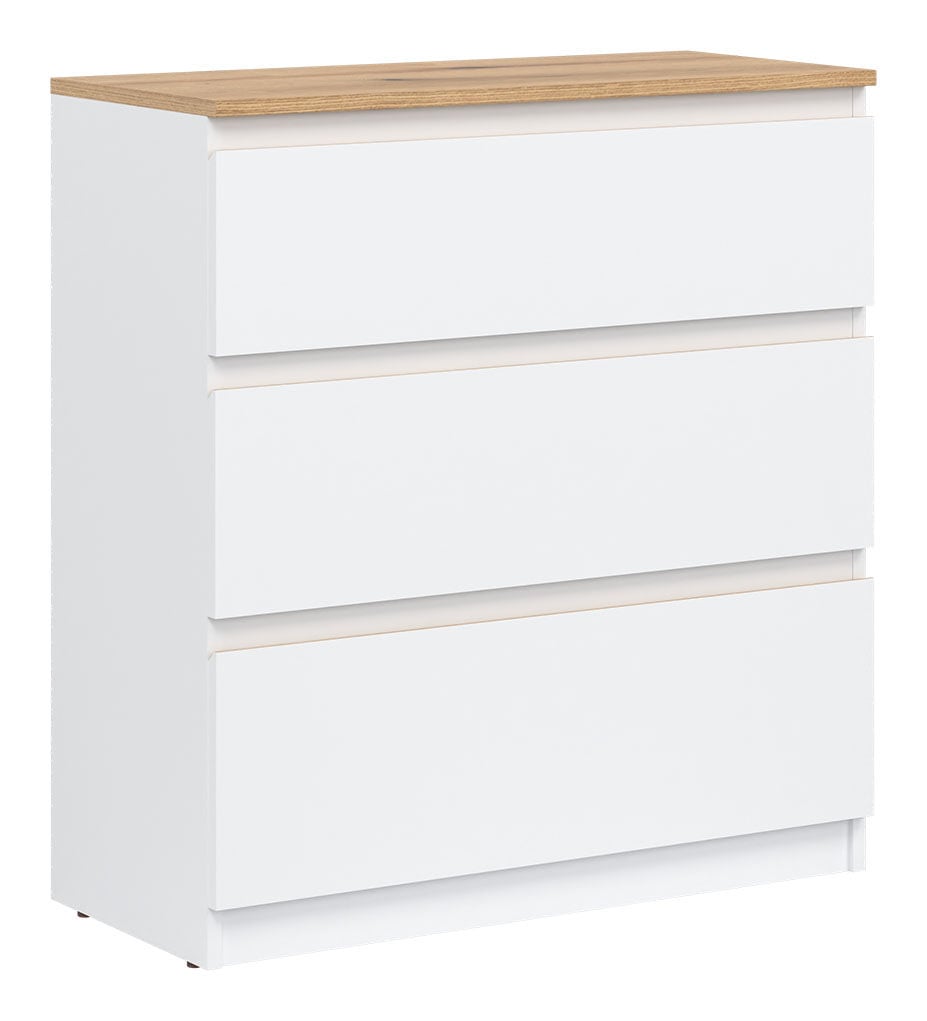 Komoda Remi Rm02 78X84X35 Cm Biała / Dąb Evoke