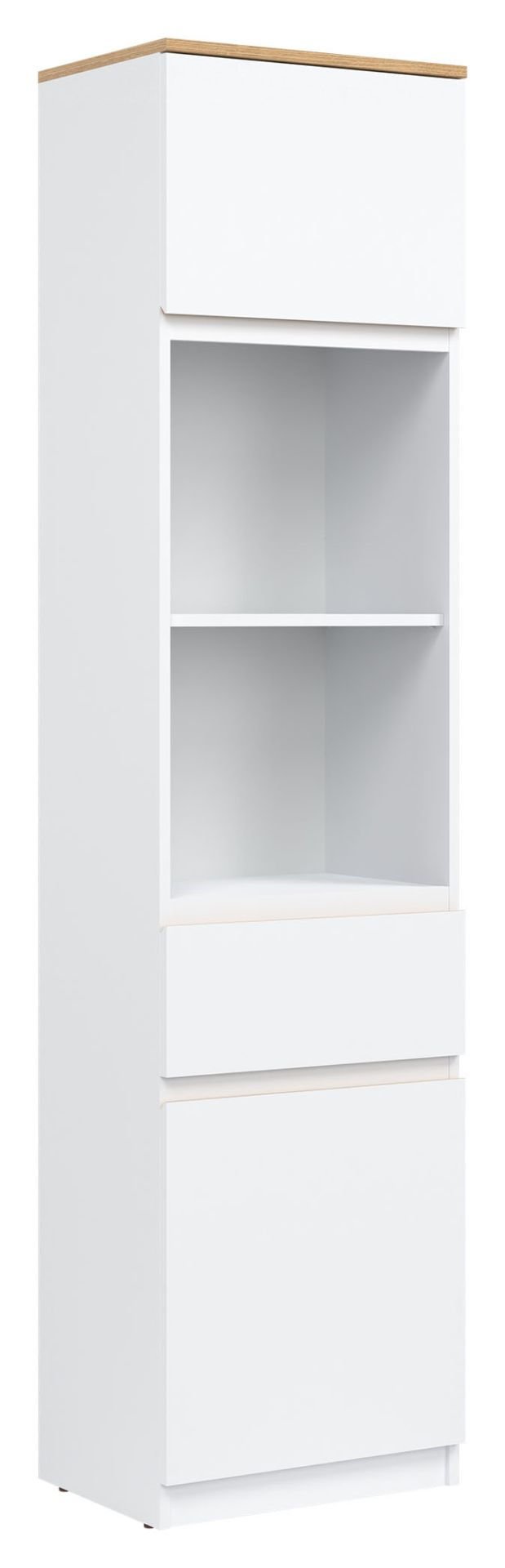 Regał Remi Rm08 48X194X35 Cm Biały / Dąb Evoke