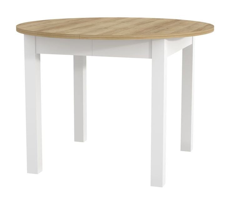 Stół Rozkładany Indus 02 105(240)X105 Biały / Dąb Riviera