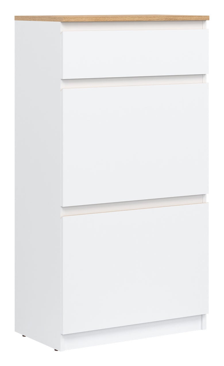 Szafka na Buty Remi Rm11 60X113X30 Cm Biała / Dąb Evoke