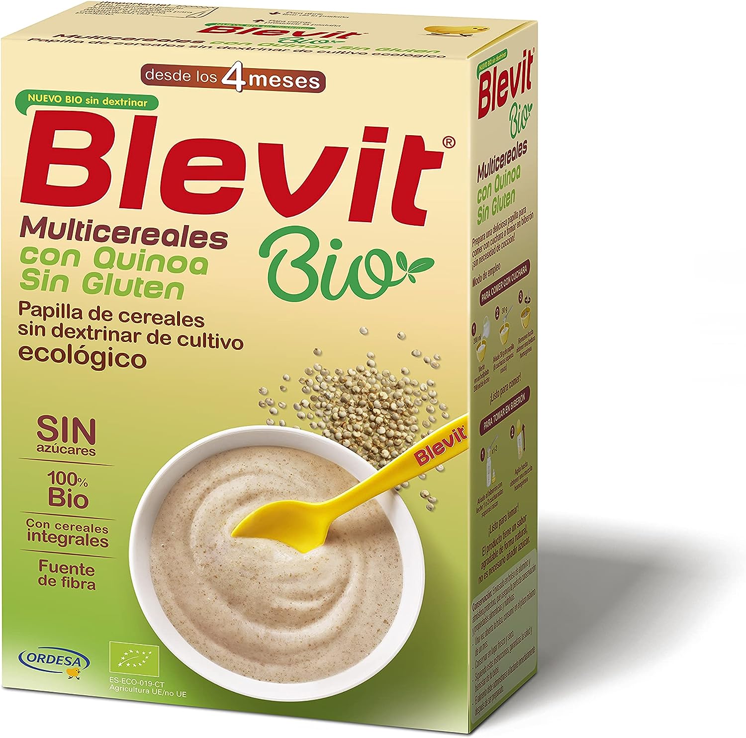 Kaszka wieloziarnista dla dzieci Ordesa Blevit Plus 8 Cereals Bio 250 g (8426594108120)
