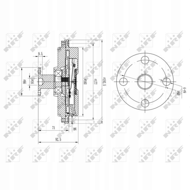 NRF SPRZĘGŁO WISKOTYCZNE  49634 FORD RANGER 05-11