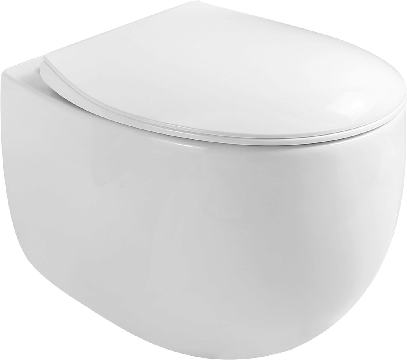 Mexen Egg miska wc Rimless z deską wolnoopadającą slim, duroplast, biała połysk - 30245000