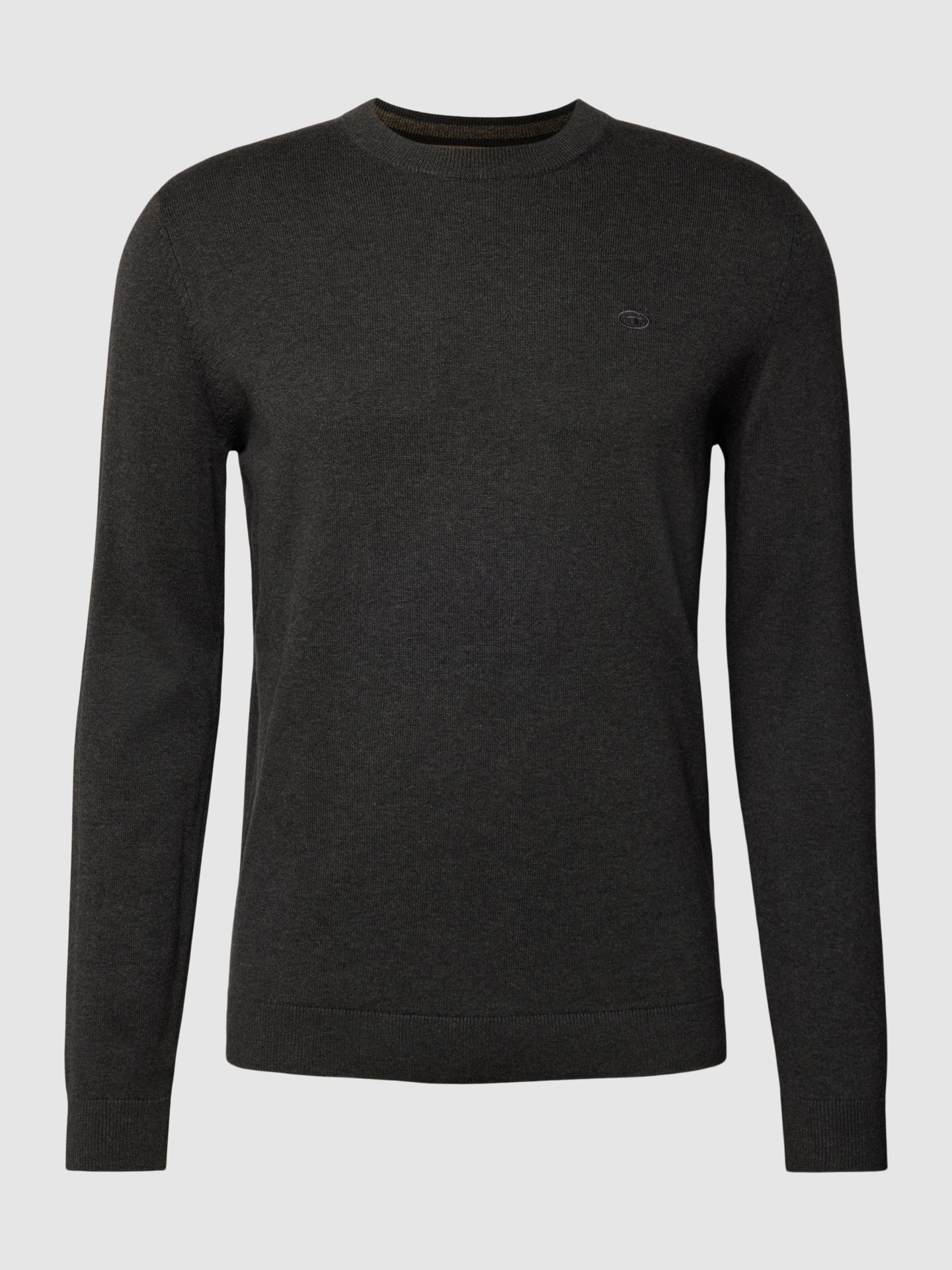 Sweter z dzianiny z okrągłym dekoltem