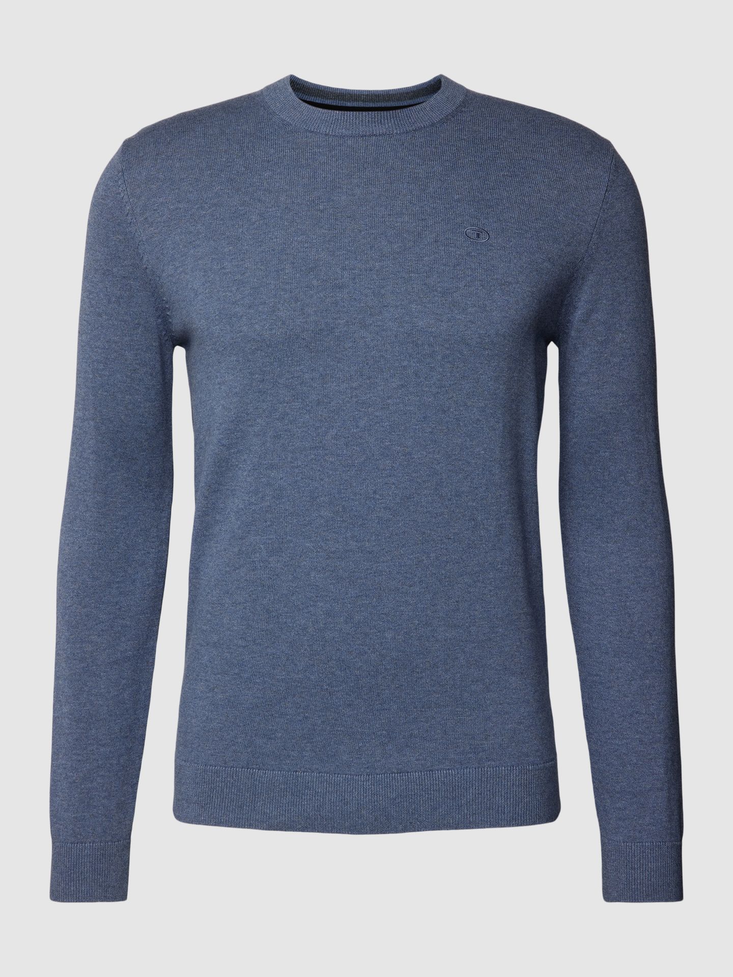 Sweter z dzianiny z okrągłym dekoltem
