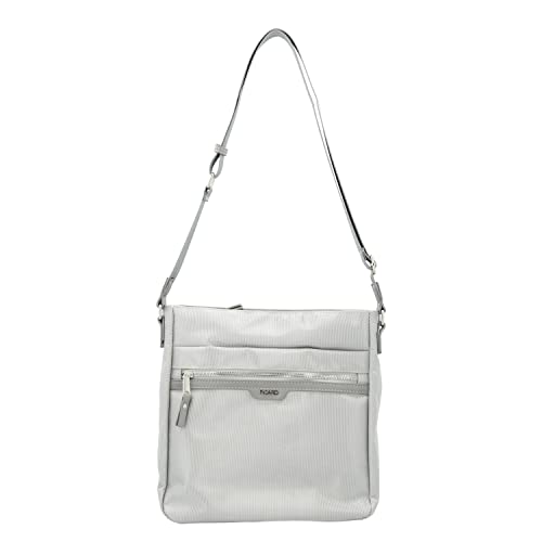 Picard Damska torba na ramię ADVENTURE z nylonu OneSize | z zamkiem błyskawicznym | torba na ramię | na co dzień, srebro, 28,00x29,00x10,00, damskie shopper syntetyk