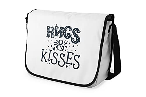 Bonamaison Torba szkolna z nadrukiem cyfrowym dla studentów, torba na ramię, torba kurierska, torba na ramię do szkoły, powrót do szkoły, rozmiar: 29 x 36 cm, wielobarwny, Torba szkolna listonoszka