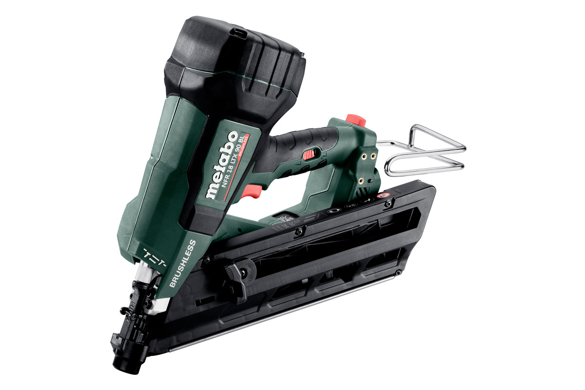 Metabo NFR 18 LTX 90 BL akumulatorowa gwoździarka 18V 50-90 mm bez akumulatora i ładowarki w walizce metaBOX 612090840