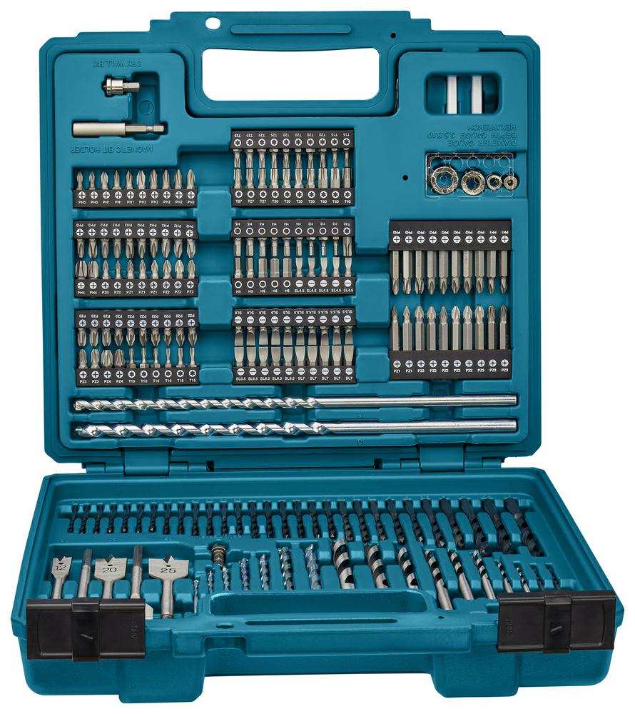 Makita E-11689 zestaw wierteł i bitów 256 elementów w walizce