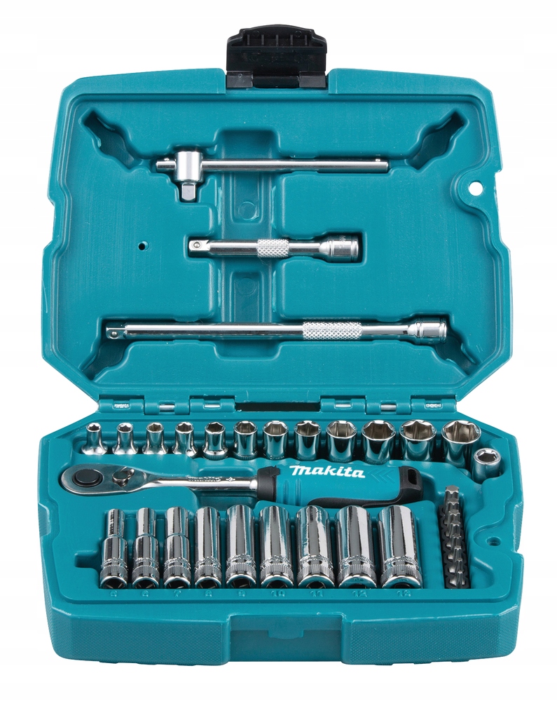 Makita B-65567 zestaw nasadek + klucz z grzechotką 34 elementy
