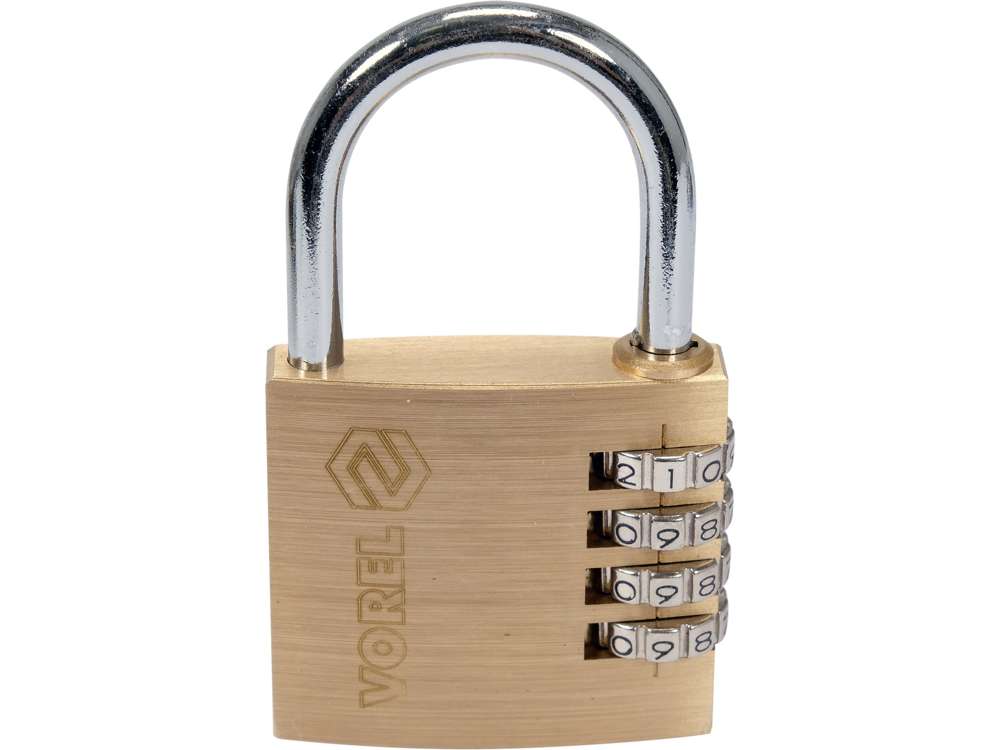 Vorel 77609 kłódka mosiężna 50 mm szyfrowa