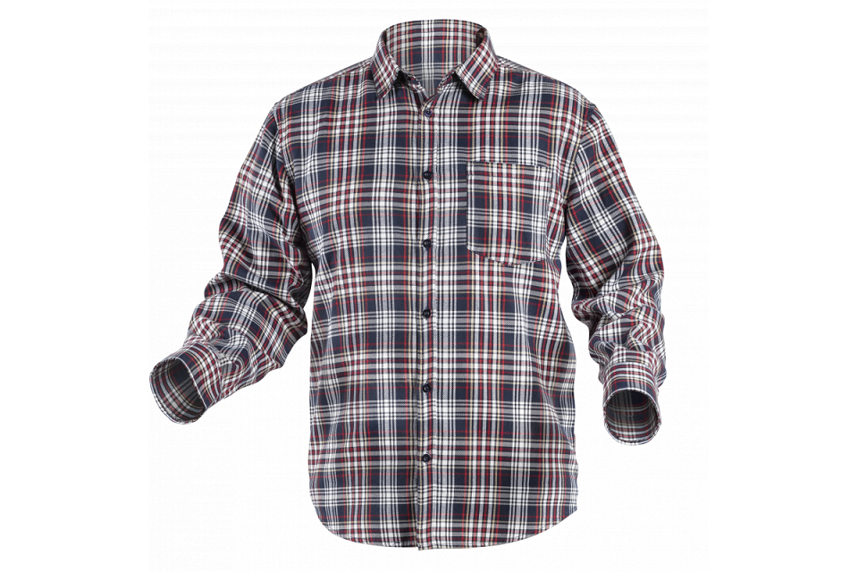 HOGERT HT5K386-2XL KOSZULA ROBOCZA ILLER GRANATOWO-CZERWONA ROZM.XXL