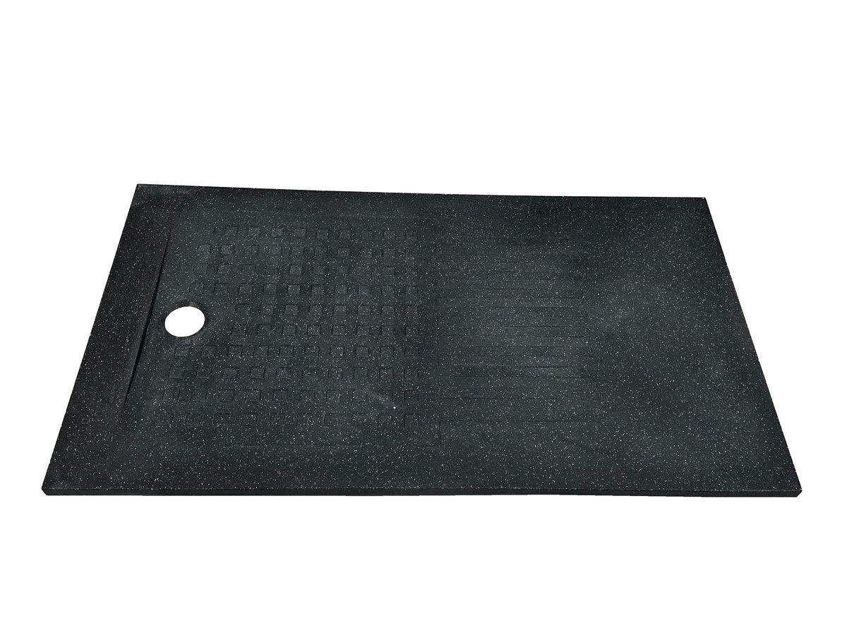 Brodzik prysznicowy prostokątny, antypoślizgowy, czarny, 160 x 90 cm, polski producent / IdealStones