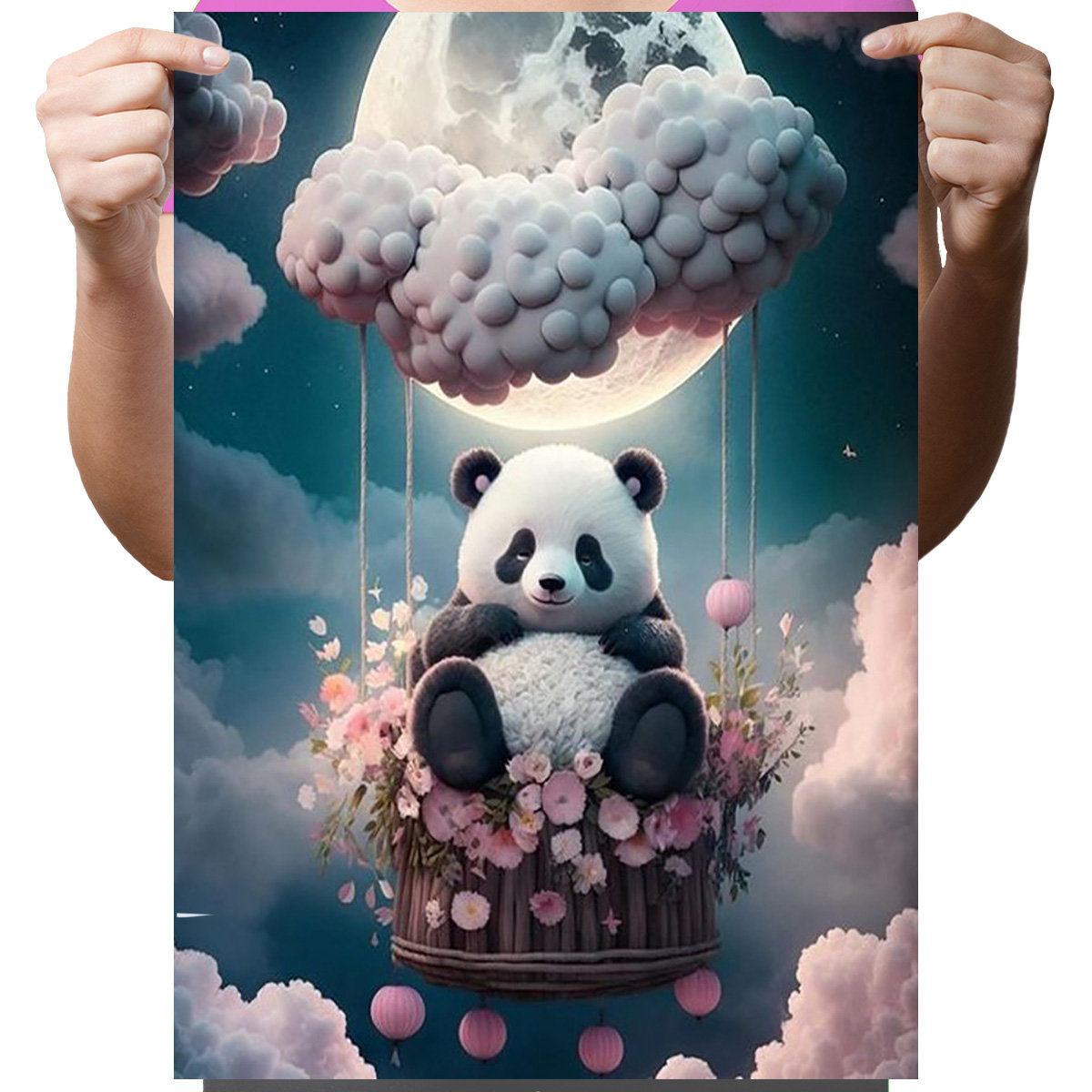 Haft Diamentowy Diamond Painting,DIAMENTOWY MALARZ,Obraz DIY 5D,Mozaika Diamentowa 30x40, Panda