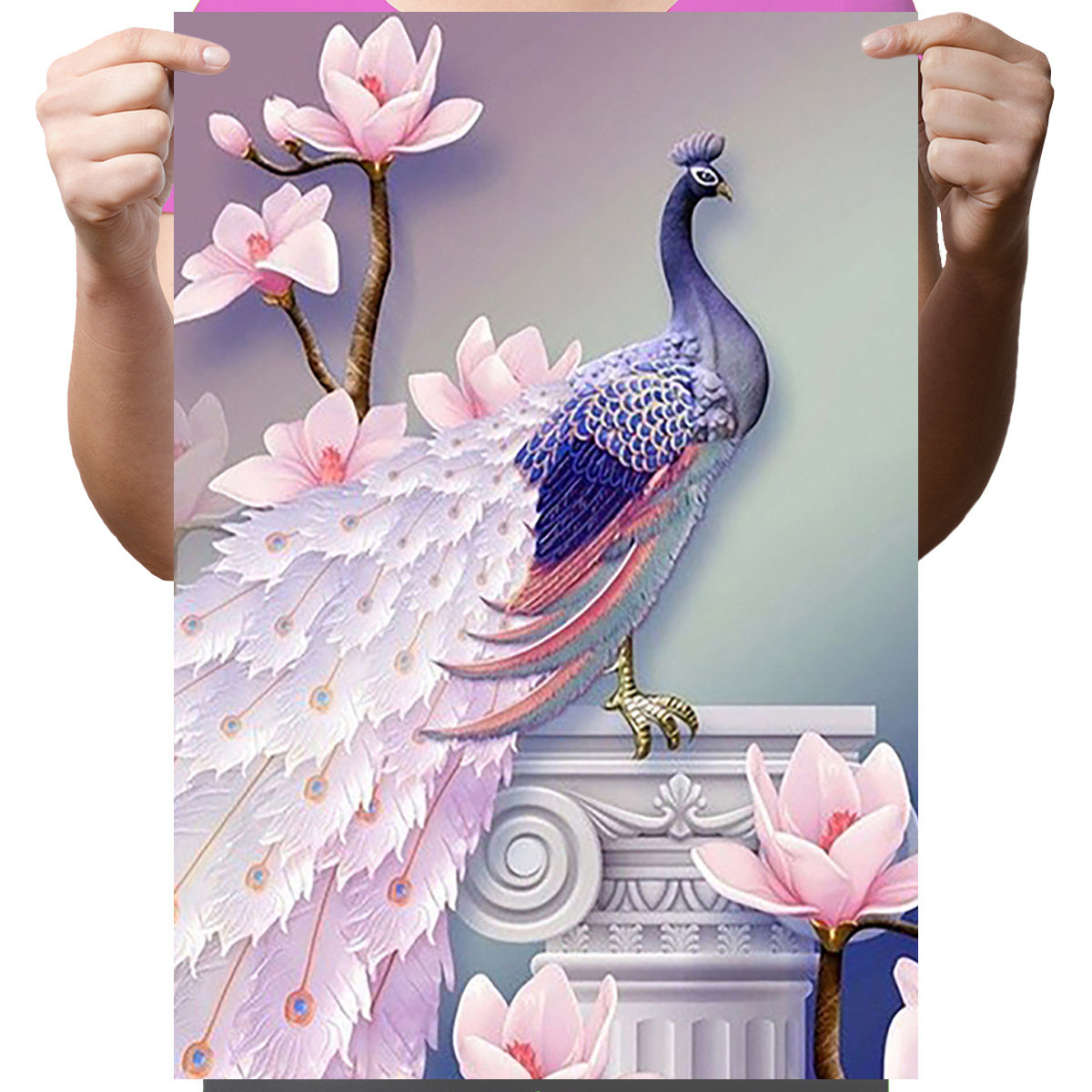 Haft Diamentowy Diamond Painting,DIAMENTOWY MALARZ,Obraz DIY 5D,Mozaika Diamentowa 30x40, Paw