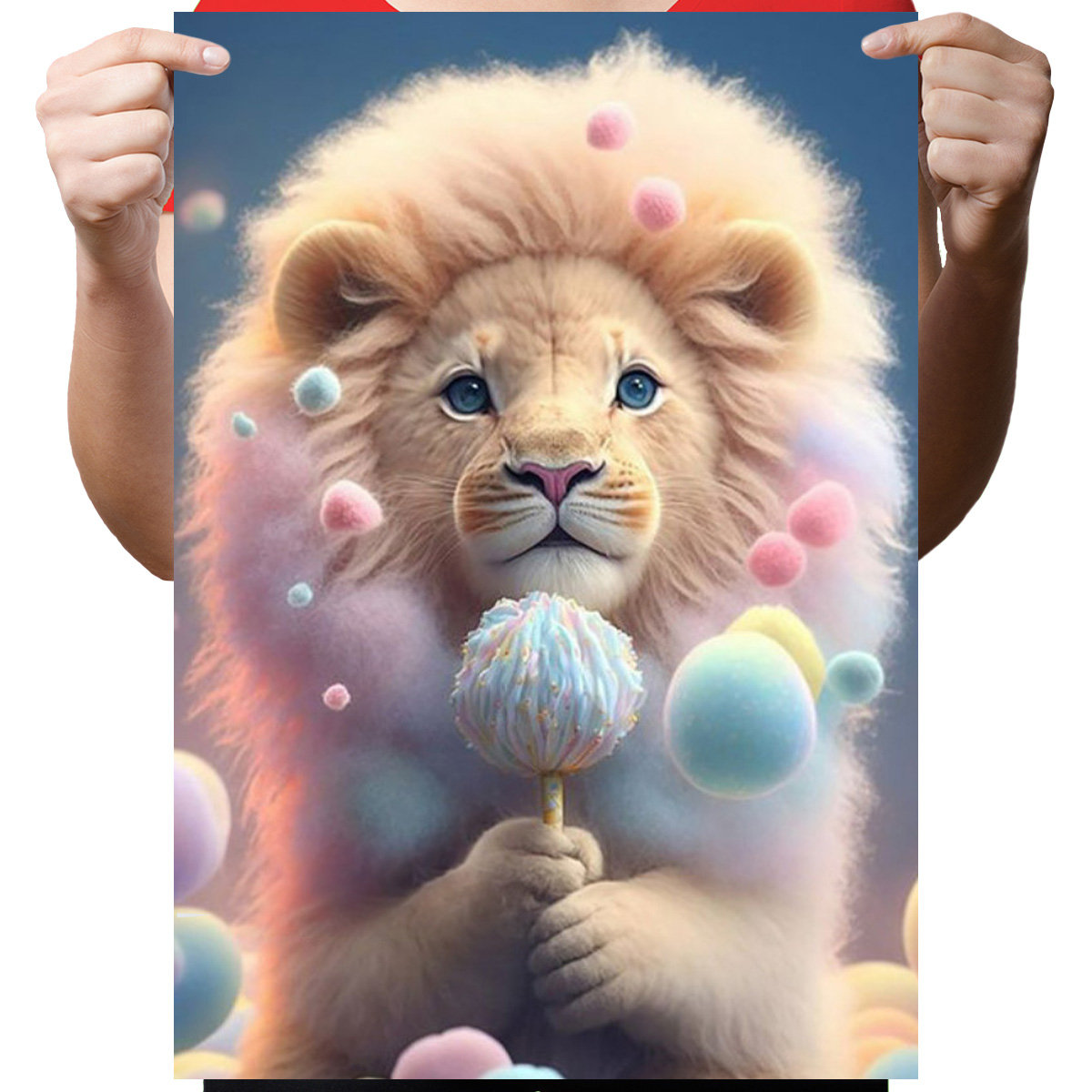 Haft Diamentowy Diamond Painting,DIAMENTOWY MALARZ,Obraz DIY 5D,Mozaika Diamentowa 30x40, Lew