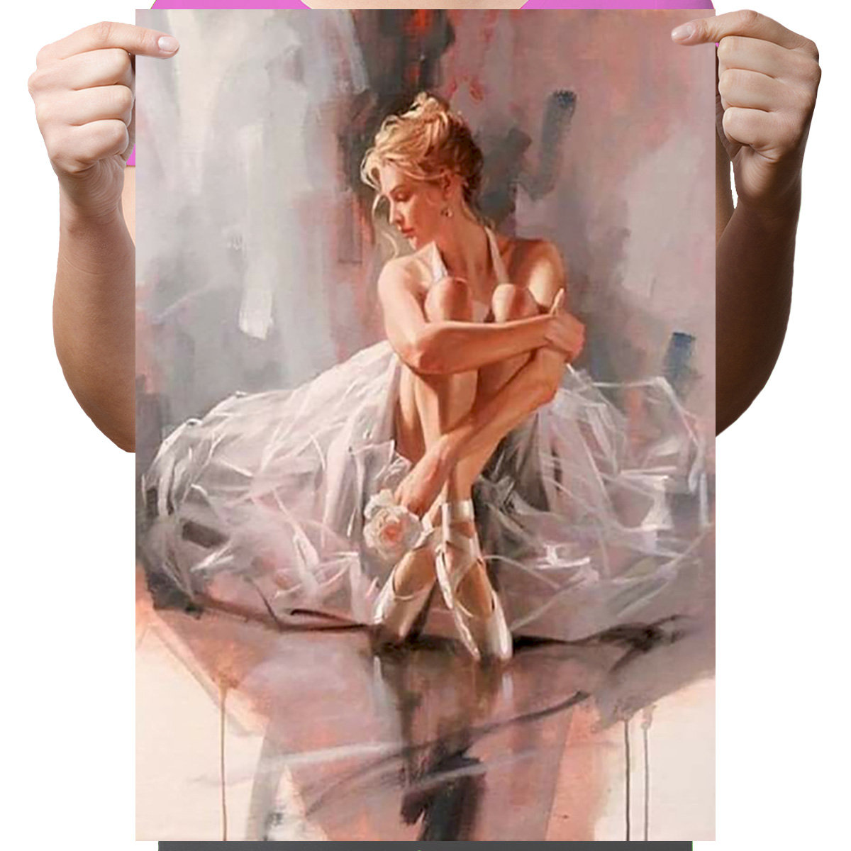 Haft Diamentowy Diamond Painting,DIAMENTOWY MALARZ,Obraz DIY 5D,Mozaika Diamentowa 30x40, Baletnica