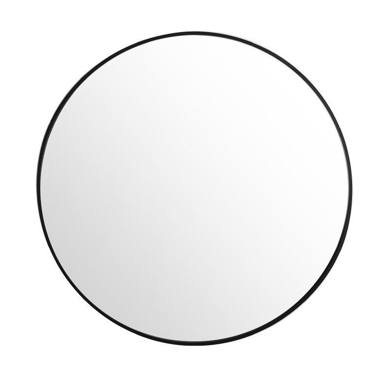 Lustro 80 cm czarne ścienne okrągłe łazienkowe