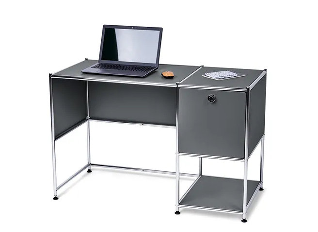 Metalowe biurko CN3 szare 116x75x52,5 cm