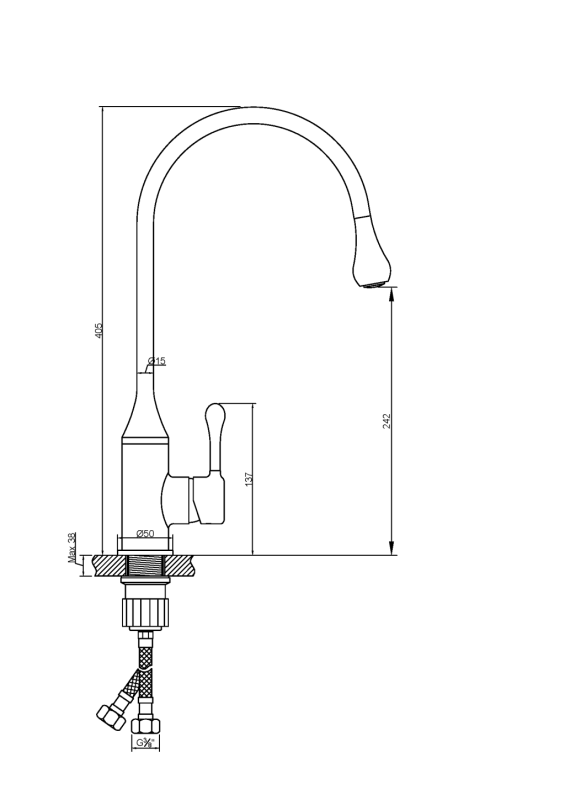 Invena Pingo Bateria kuchenna wysoka czarna/chrom BZ-55-L08-L