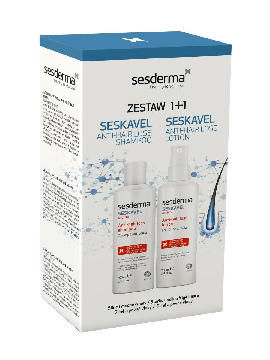 Sesederma Zestaw Seskavel (Szampon  + Emulsja )