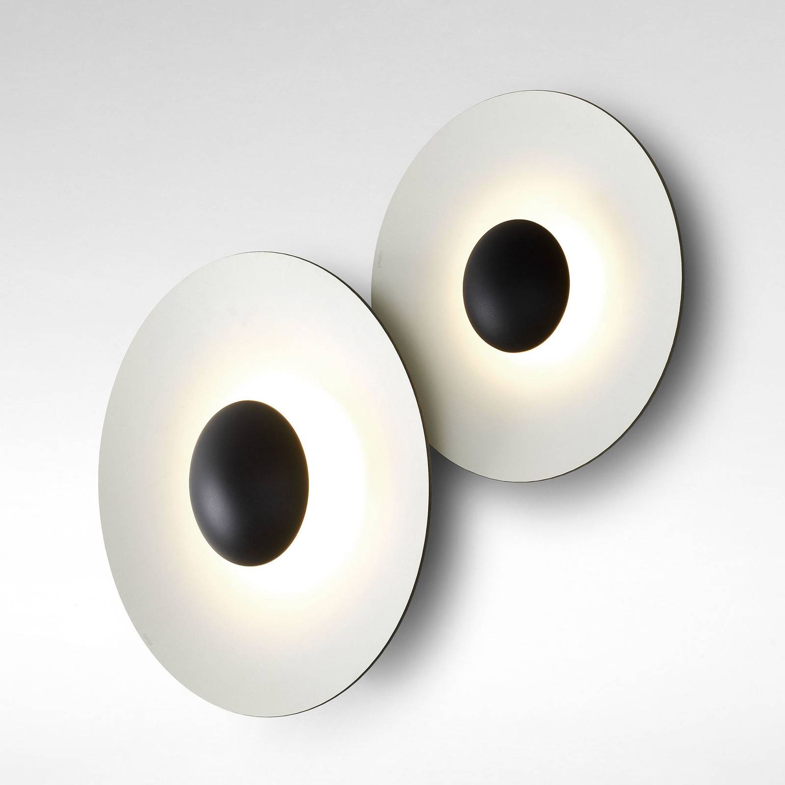 MARSET Ginger 42C kinkiet LED Ø42cm brązowy/biały