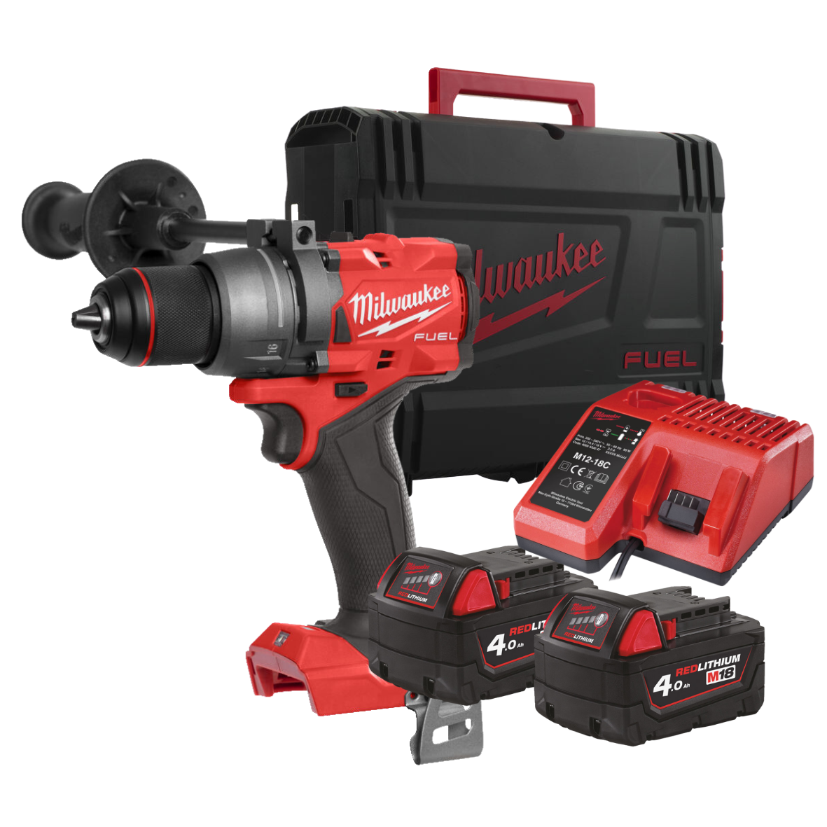 Milwaukee M18 FDD3-402C wiertarko-wkrętarka 18V 2x4,0Ah Li-Ion w walizce HD Box 4933492472