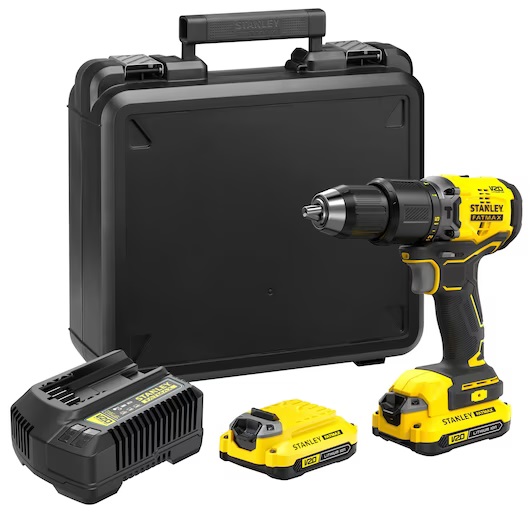 Stanley SFMCD715C2K-QW wiertarko-wkrętarka udarowa V20 2x1,5Ah BL KUFER