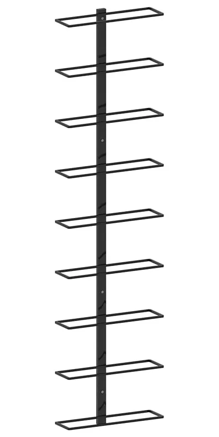 Minimalistyczny czarny uchwyt ścienny na wino F2-E92