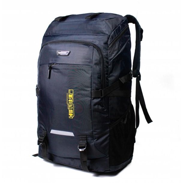 Czarny solidny plecak turystyczny 70L