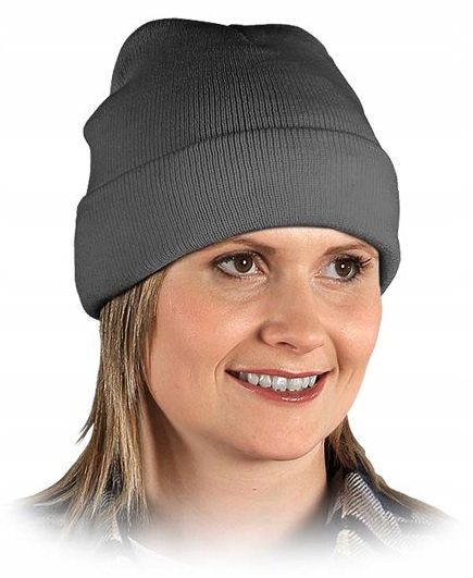 Czapka robocza ZIMOWA ocieplana ciepła SZARA