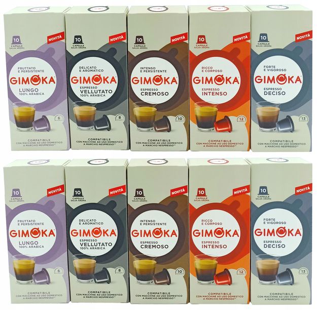 ﻿NESPRESSO GIMOKA zestaw kapsułek 100 sztuk MIX