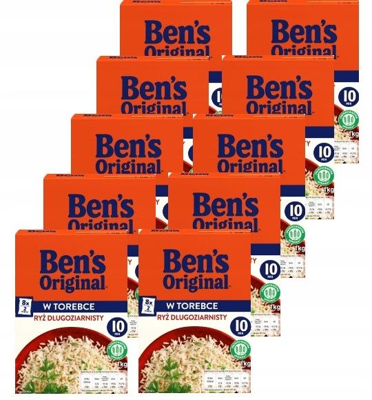 ﻿Uncle Ben's Ryż długoziarnisty w torebkach 10x 1kg