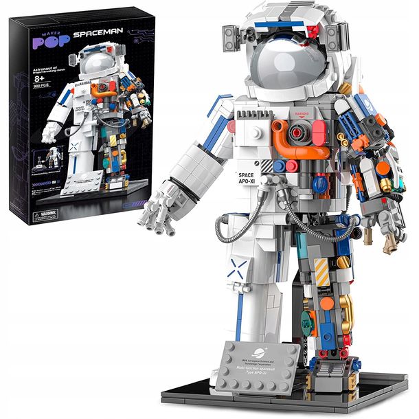 Zestaw klocków 900szt. Klocki JAKi JK9106 Astronaut + gablota na zabawki