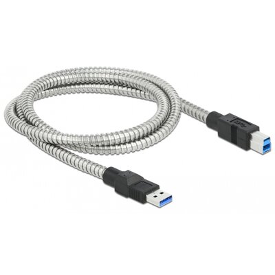 Delock USB-B 1.0m metalowy 86778