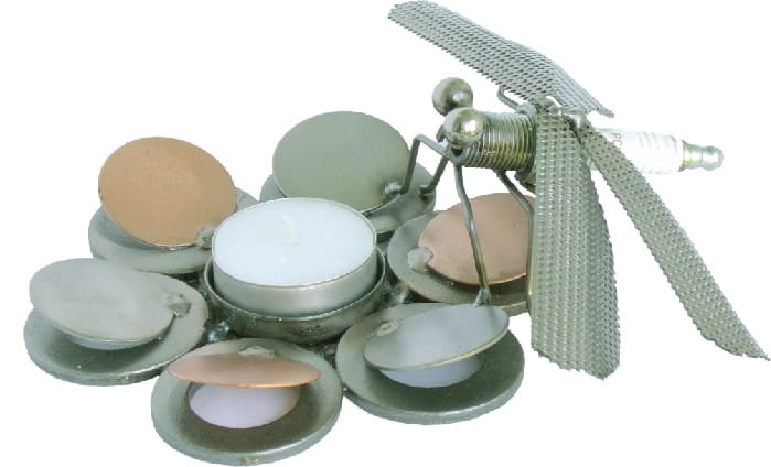 Metalowa figurka Ważka