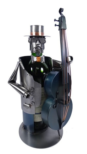 Metalowa figurka-Stojak Kontrabas. Prezent dla muzka