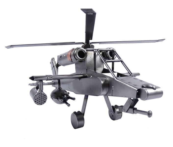 Metalowa figurka Helikopter. Prezent dla miłośnika lotnictwa
