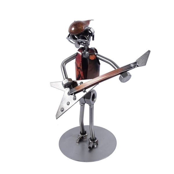 Metalowa figurka Gitarzysta rockowy. Dekoracja dla fanów rocka