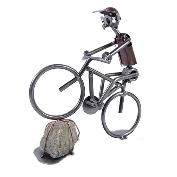 Metalowa figurka kolarz MTB. Prezent dla kolarza
