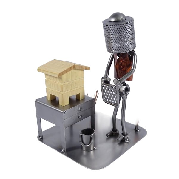 Metalowa figurka Pszczelarz. Pomysł na prezent