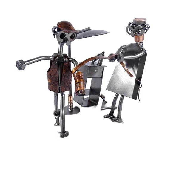 Metalowa figurka Chirurg z bandażami. Śmieszny prezent