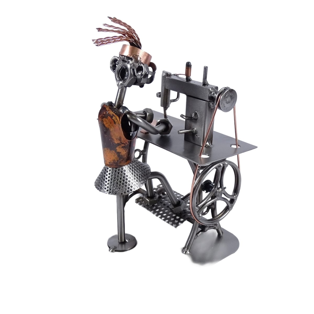 Metalowa figurka Szwaczka. Pomysł na prezent dla krawcowej