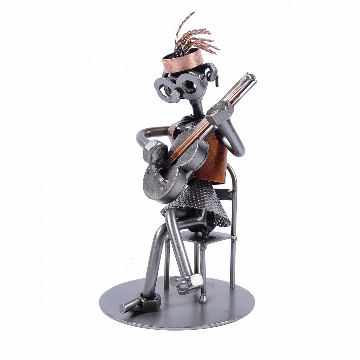 Metalowa figurka Gitarzystka klasyczna. Prezent dla Gitarzystki